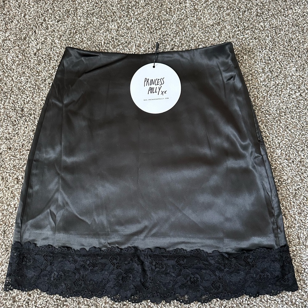 NWT Princess Polly Sleek Black Skirt